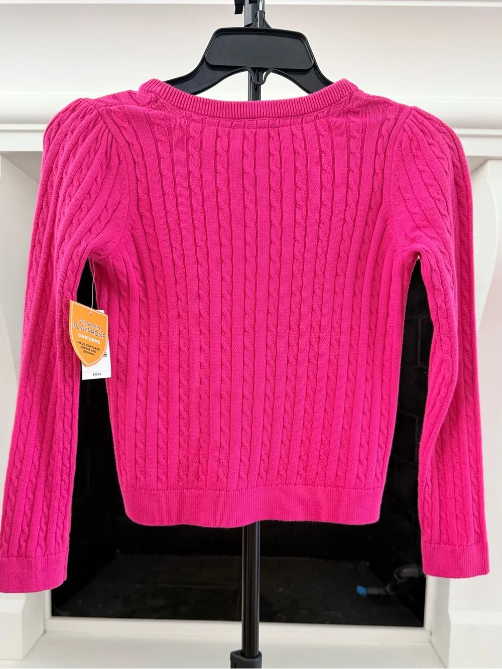 Gymboree Hot Pink Cable-Knit Button Cardigan- NWT- Girls 10